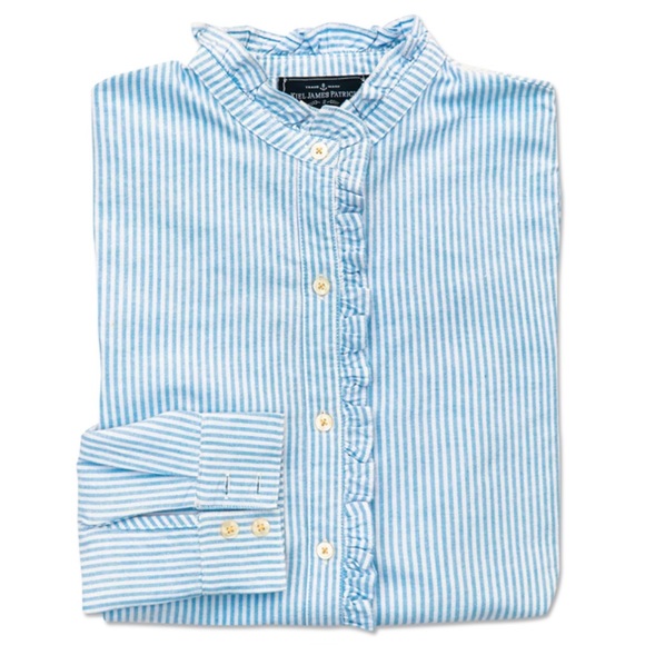 Kiel James Patrick Tops - KJP Sebago Lake Ruffle Shirt